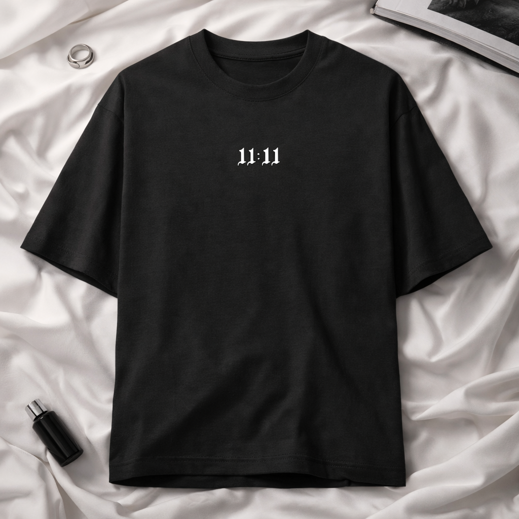 11:11 Embroidery Oversized T-Shirt