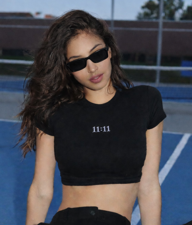 11:11 Embroidered Baby Tee