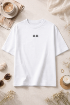 11:11 White Oversized T-Shirt