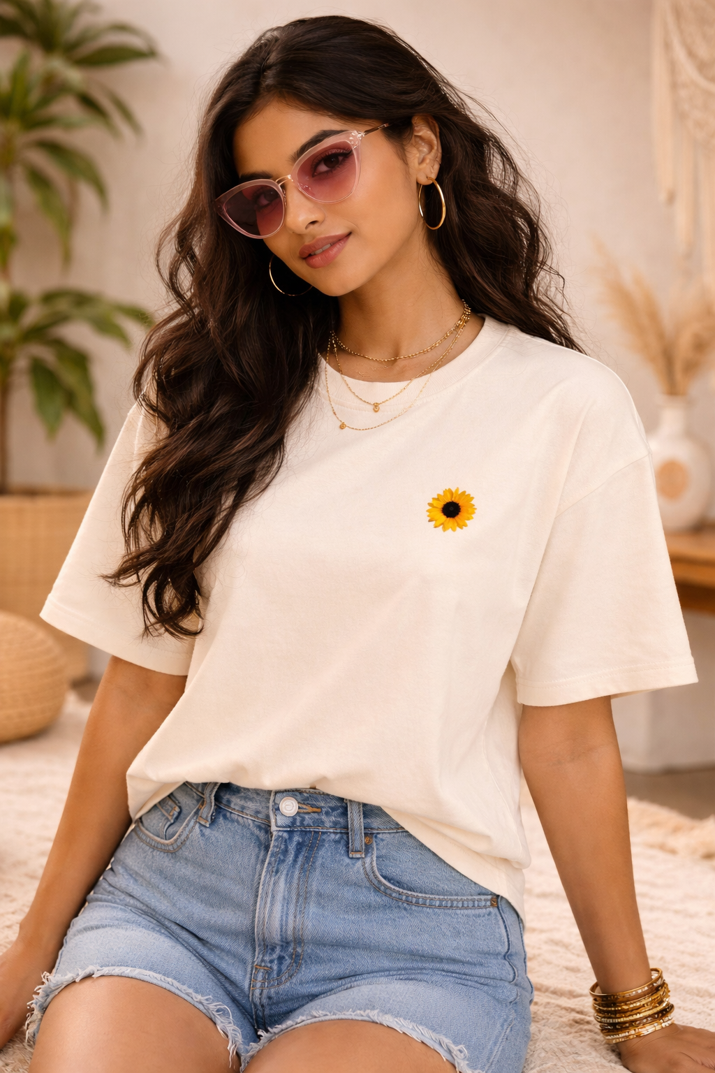 Sunflower Oversized Classic T-Shirt